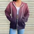 thumbnail image 2 of Ketyyh-chn99 Women's Oversized Zip Up Hoodies Sweatshirts Y2K Clothes Teen Girl Fall Casual Drawstring Jackets with Pockets Purple,3XL, 2 of 4