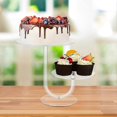 thumbnail image 4 of 2 Tier Cupcake Display Stand Round Acrylic Cake Shelf DIY Candy Dessert Tower Rack Wedding Party Cake Decorating Tool, 4 of 5