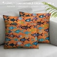 thumbnail image 3 of Qinduosi Throw Pillow Cushion Cover, Motif Nautical Animal , Decorative Square Accent Pillow Case, ", White, 3 of 5