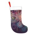 thumbnail image 2 of Salouo Fireworks2 Print Christmas Stockings,Large Xmas Stocking Set of 1 Holiday and Farmhouse Stocking for Christmas Holiday Party Decoration(17.7*11 Inch), 2 of 7