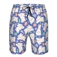 thumbnail image 3 of Pofeuu Cute White Rabbit Prin Men's Swim Trunks Quick Dry Bathing Suit Swimming Board Shorts Mesh Lining Beach Swimwear-, 3 of 6