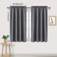 thumbnail image 2 of Blackout Curtain Blinds Thermal Insulated Room Darkening Curtains,for Bedroom Nursery Office Noise Reducing Grommet Curtain Short Drapes,42*54in Gray, 1 Panel, 2 of 7