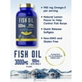 thumbnail image 3 of Fish Oil 3000mg | 900mg Omega 3 | 200 Softgels | Lemon Flavor | Non-GMO and Gluten Free Supplement, 3 of 7