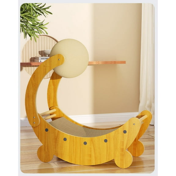 ShadeMart Moon Shape Cat Scratching Board and Cat Scratch Ball