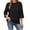 Black, variant on Womens Round Neck Oversized 3/4 Sleeve Tee Drop Shoulder Loose Fit Soft Stretch Lightweight Breathable Solid Black Casual Everyday Top