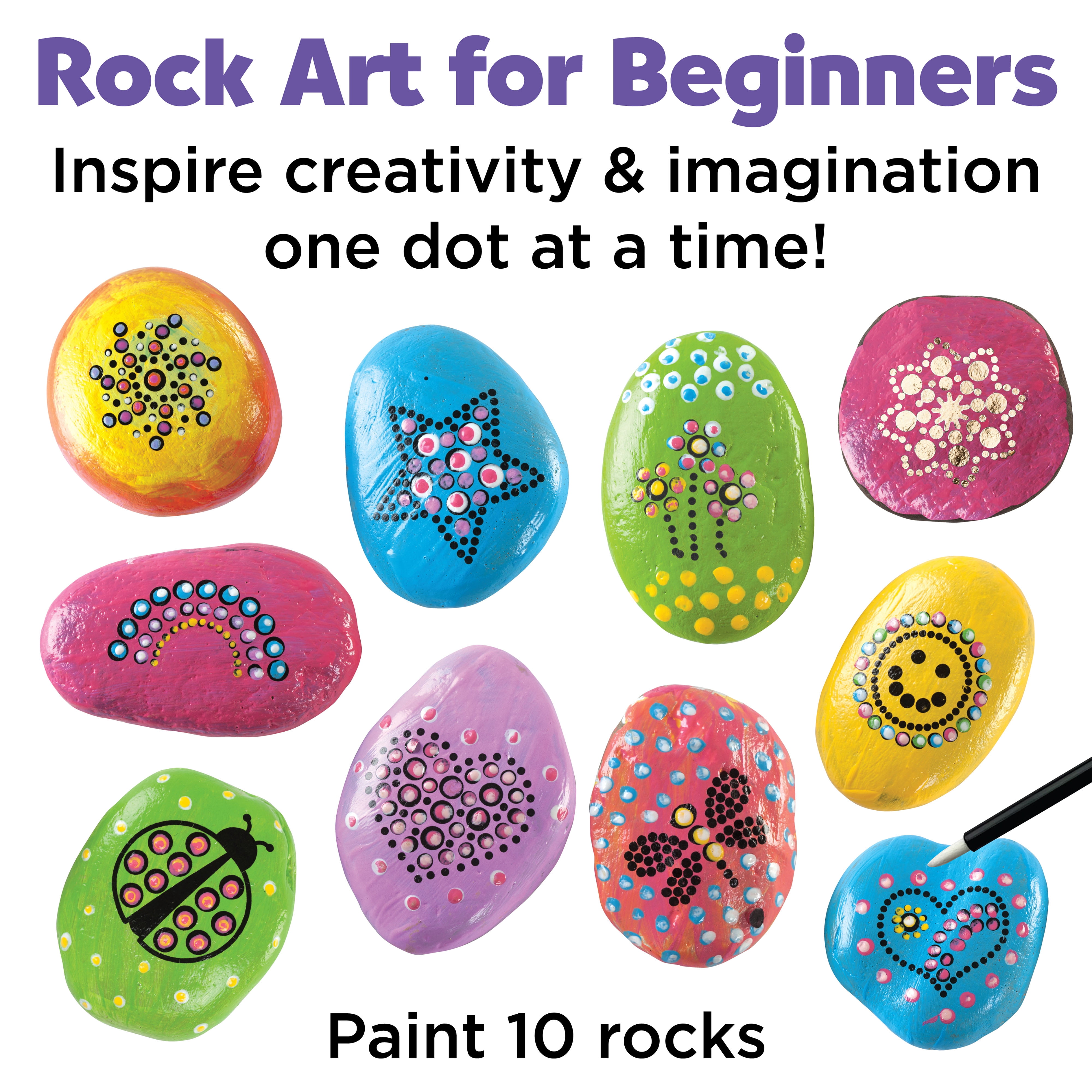 Creativity for Kids Hide and Seek Dot A Rock- Child, Beginner Craft Kit for Boys and Girls Ages 6+