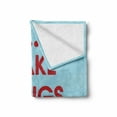 thumbnail image 2 of Vintage Soft Flannel Fleece Throw Blanket, Phrase Inspirational Thinking Positive Words All Life Image, Cozy Plush for Indoor and Outdoor Use, 50" x 60", Turquoise Maroon, by Ambesonne, 2 of 6