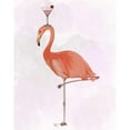 thumbnail image 3 of Fab Funky 12x14 Black Modern Framed Museum Art Print Titled - Flamingo and Cocktail 3, 3 of 5