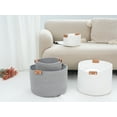 thumbnail image 5 of Unique Bargains 1 PC Woven Storage Basket Shelf Closet Storage Bin for Home Decor Grey L, 5 of 6