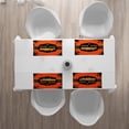 thumbnail image 3 of Ambesonne Retro Place Mats Set of 4, Grunge Poster Design, Standard Size, Orange Black Sand Brown, 3 of 4