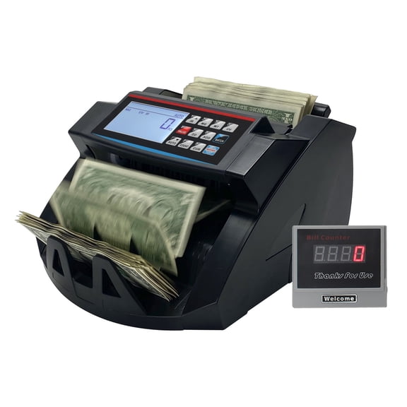 2100D Multi-Currency Money Counter with Bill Detector & Calculator