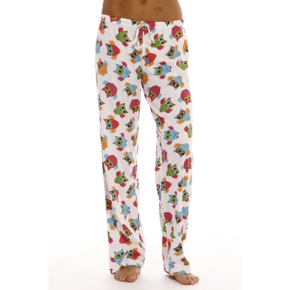 Just Love Women Pajama Pants / Sleepwear / PJs (Flying Owls White, Small)