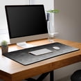 thumbnail image 7 of Computer Desk Mat XXL Mousepad Big Mouse Pad Gaming Desk Mats Office Pad Non-Slip Rubber Base Waterproof with Stitched Edges 35.4 X 15.7 for Game Office, White Grey Geometric, 7 of 7