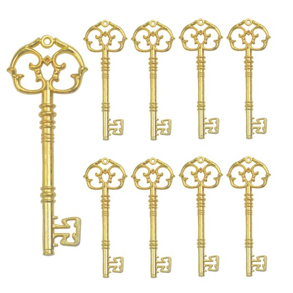 Aokbean, colgante vintage con forma de esqueleto, 20 unidades, 8 cm, metal dorado