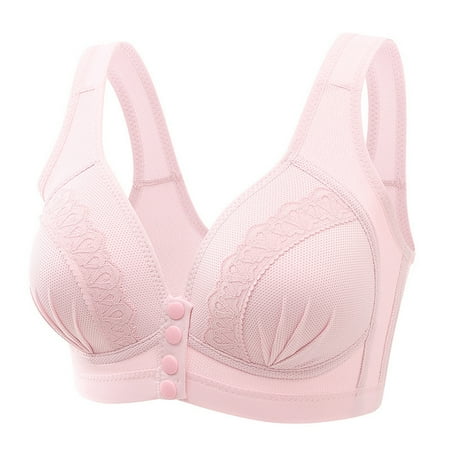 kamemir Bras for Women Womens Adjustable Spaghetti Thin Strap Sports Bra - Padded Wireless Square Neck Workout Yoga Bra(Hot Pink 44)