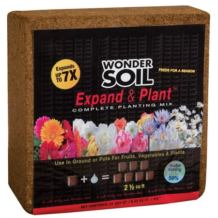Expanding Nutrient Cube - Makes 2.5 Cubic Feet, Well-balanced blend that includes humus, worm castings, water storing polymers and mycorrhizae By Wonder (The Best Nutrients For Cannabis Soil)