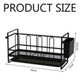 thumbnail image 4 of Sponge Holder Kitchen Sink Caddy Cleaning Brush Organizer Rack, Black, 4 of 5
