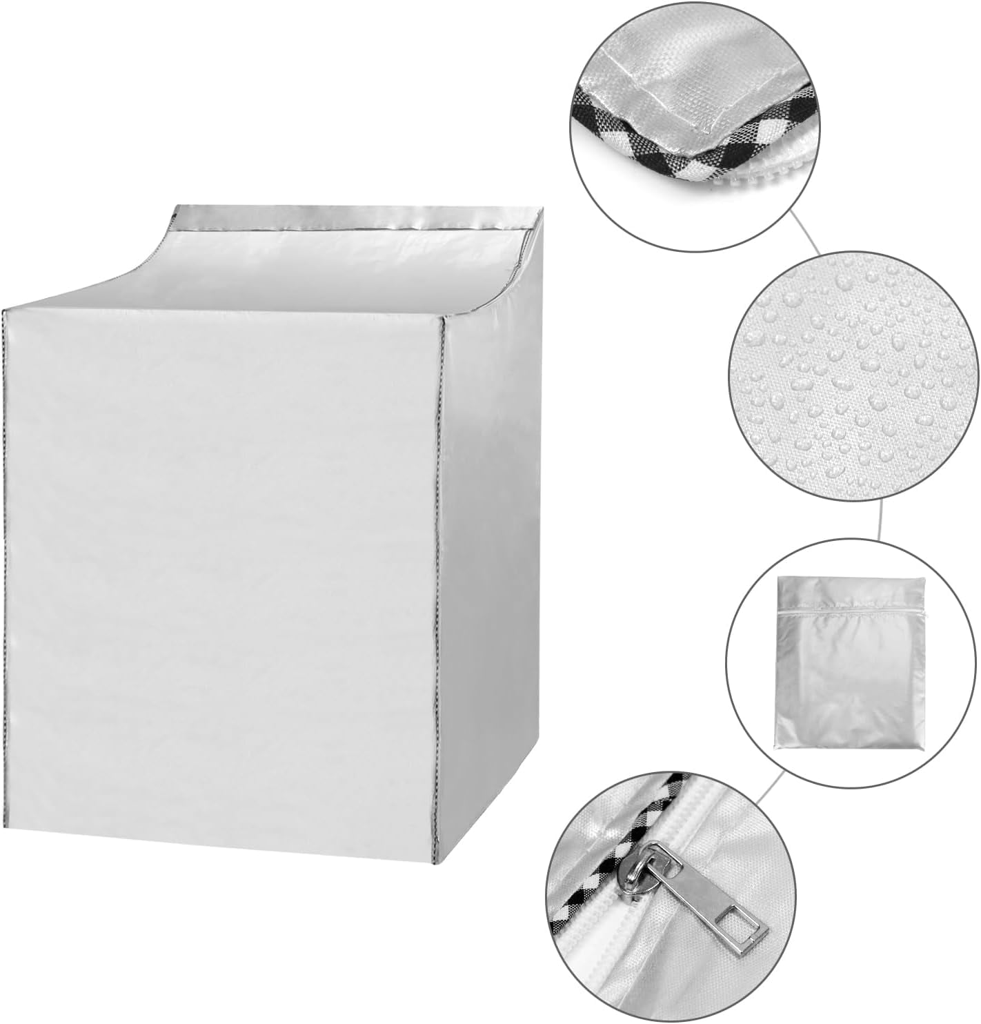 Washer and Dryer Covers, 2 Pack Heavy Duty Waterproof Washing Machine Cover for Most Top Load or Front Load Machine, Dustproof, All Weather Protection, 29" W x 28" D x 43" H
