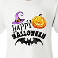 thumbnail image 4 of Inktastic Happy Halloween Bat, Witch Hat, Jack O Lantern Youth T-Shirt, 4 of 5