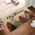 thumbnail image 6 of Christmas Tree Door Mat, Snowflakes Buffalo Plaid Red Welcome Mat, Christmas Winter Doormats Front Door Mat Outdoor Indoor Entrance Rug Floor Mat Non Slip Resist Dirt Carpet 17x30Inch, 6 of 6