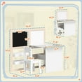 thumbnail image 6 of Kids Bedroom Furniture Qaba Kids Table and Chair Set, 3 in 1 Kids Art Table and Chair Set with Storage Shelves, Foldable Blackboard, Whiteboard & Roll Paper, Toddler Table and Chair Set for 3-8 Years, 6 of 9