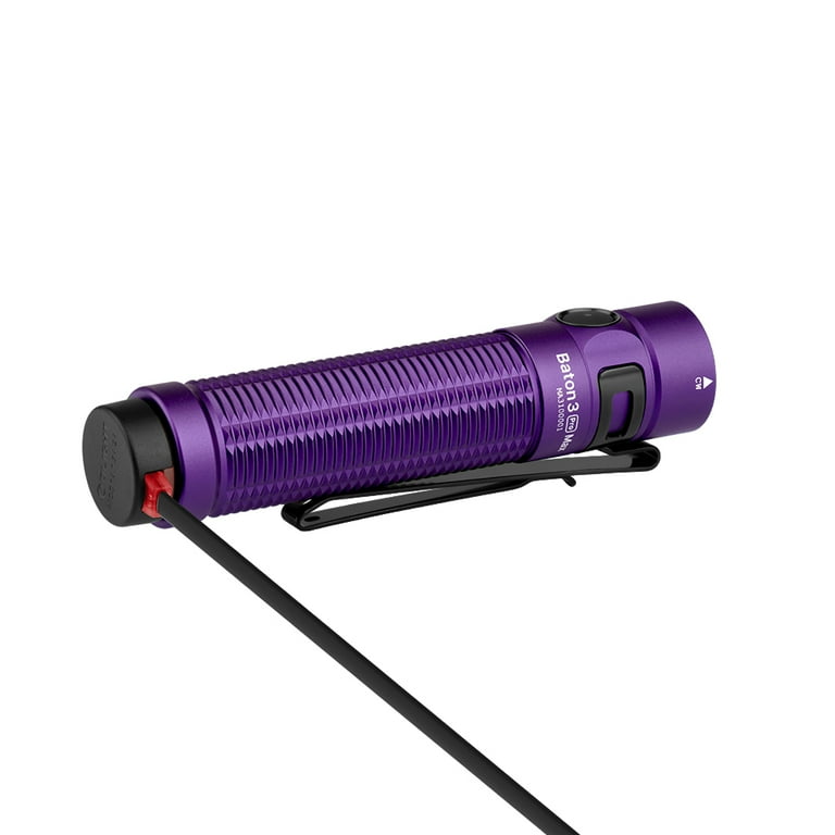 OLIGHT Baton 3 Pro Max 2500ルーメン パープル Olight Baton 3 Pro Max Purple EDC Flashlight, Cool White, 2500