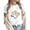 White-2, variant on Women fun Dog Mom Retro Stacked Leopard Paw Print Graphic Tees T-Shirt Tops Round Neck Printed Cotton T-Shirt Black S-5XL