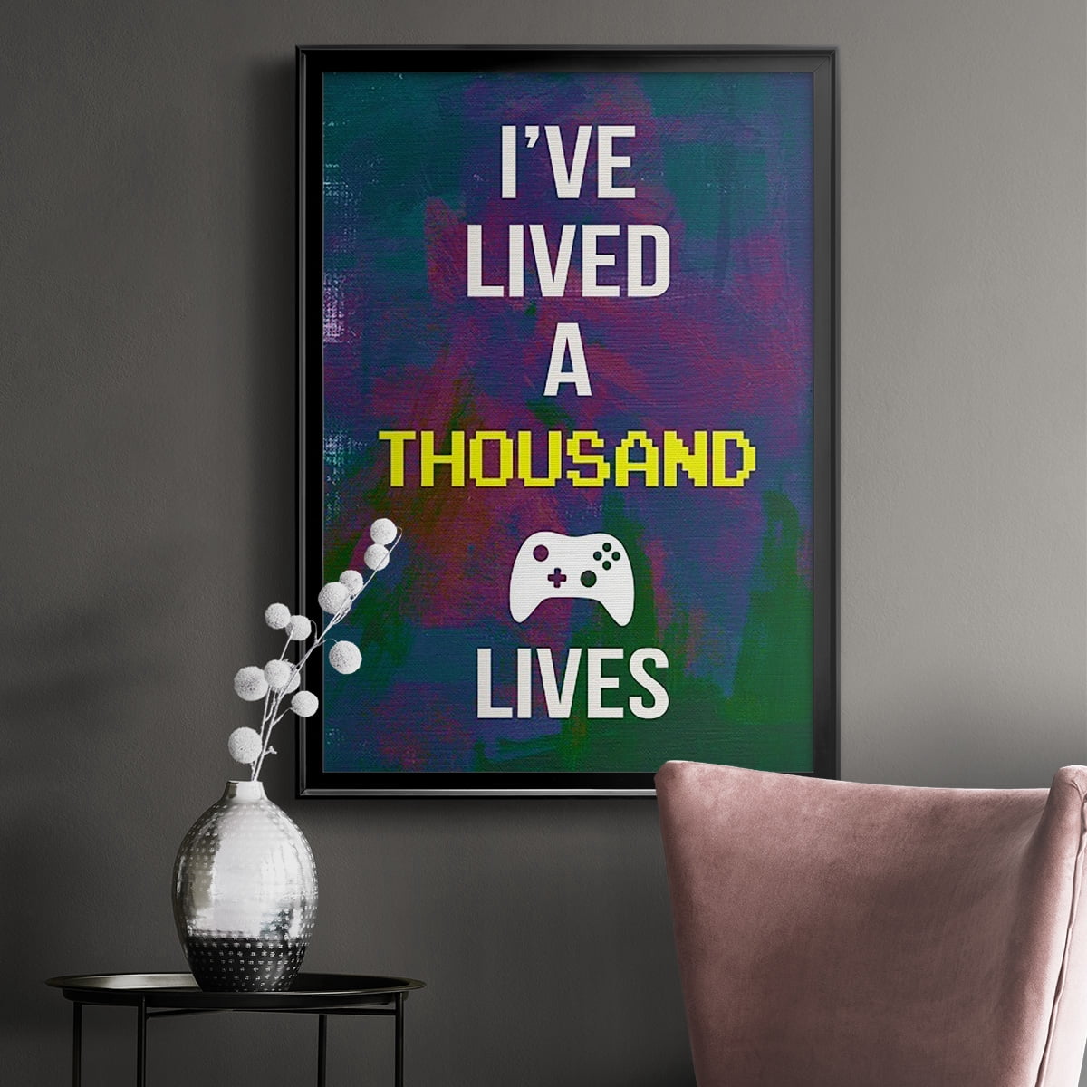 Gamer at Play I Premium Framed Print - Ready to Hang