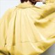 thumbnail image 5 of Chaqueta Abullonada para Mujer, Casual, con Mangas de Murciélago, Cuello Solapa, Cremallera, Chaquetas Urbanas Plisadas de Gran Tamaño Amarillo M, 5 of 10