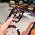 thumbnail image 3 of Magnetic Case for iPhone 12 Pro Max Compatible with Magsafe,Glitter Plating Luxury Love Heart Pattern Design,Bling Sparkle Shockproof Full Camera Cover Protection Cases for Girls Women-Purple, 3 of 6