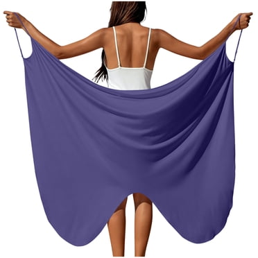 Wowcloth Women's Beach Wrap, Solid Color with Butterfly Design and Tie Belt, Lightweight Sheer Cover-up for Vacation and Casual Wear