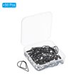 thumbnail image 3 of Uxcell 50 Pieces Metal Paper Clip Drop-Shaped with Box 1 Inch Black for Crafts Organize Office Home, 3 of 5