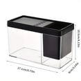 thumbnail image 4 of Mini Betta Fish Aquarium, Multi-Purpose Desktop Office Tank, 0.2 Gallon Plastic Gold Fish Tank - Create Different Desktop Landscape (Black), 4 of 4