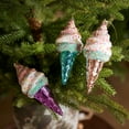 thumbnail image 2 of Miluhome 3pcs Ice Cream Christmas Ornament Set Shatterproof Xmas Tree Hanging Party Holiday Gift Decoration 5.12'', 2 of 7