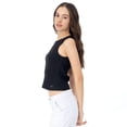 thumbnail image 2 of Crop Top Con Canales Para Mujer Quarry Color Negro, 2 of 4