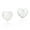 White, variant on Romantic Hearts Pink Pearl Valentine Love .925 Sterling Silver Stud Earrings