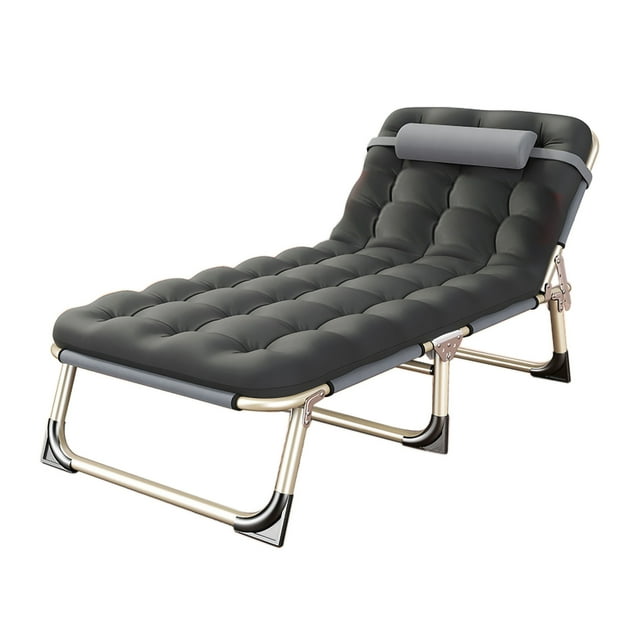 Lit Pliant pour une Personne Lit de Camping Pliant Chaise Longue Inclinable Pliante Chaise de Lit de Camping Lit Simple Fauteuil Inclinable Lit Pliant pour une Personne Chaise Longue Inclinable Pliante pour Camping Bureau