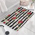 thumbnail image 3 of Pioneer Flower Floral Print Flannel Non Slip Door Rugs,Washable Door Mats Indoor,Decorative Door Mats,Dirt-Resistant and Absorbent Doormat for Entrance,Bedroom,Kitchen,Bathroom,23.5"x16", 3 of 5
