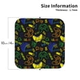thumbnail image 2 of Honeii Game Play print Leather Coaster Set of 4, ideal for safeguarding your furniture from drinks spills and effortless cleanup-Square, 2 of 6