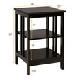 thumbnail image 4 of Topbuy 2PCS 3-tier Side Table Nightstand Sofa End Table Storage Display Shelf Espresso, 4 of 10