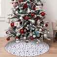 thumbnail image 5 of Sikiie Blue Dandelion 30-48 inches {designName} Print Christmas Tree Skirt Snowman Xmas Tree Skirt with Edge Christmas Decorations for Holiday Party-48", 5 of 7
