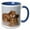 Blue/White, variant on 3drose, Brazil, the Pantanal, Adult Capybara and Young in the Rio Cuiaba., 15oz Two-tone Green Mug