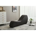 thumbnail image 3 of Kingway Furniture Kolar Faux Leather Yoga Relaxing Chaise in Brown, 3 of 5