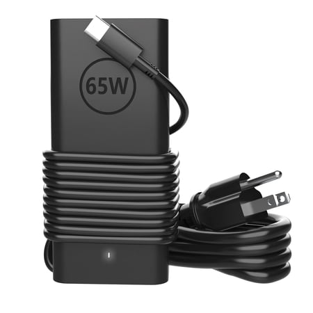 60W 65W USB C Laptop Charger for Dell Pro 13 14 16 Plus Dell Latitude 5540 5550 5420 5450 5530 5520 7420 for Dell Chromebook XPS 13 Computer 65 Watt USB-C Type C AC Power Adapter
