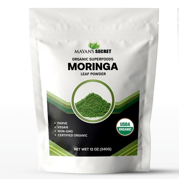 Mayan's Secret Organic Moringa Oleifera Leaf Powder USDA Certified - 12 oz