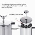 thumbnail image 3 of Double Walled Stainless Steel French Press Coffee Maker, Heat Insulated Coffee Pot, 350ml/800ml/1000ml Multi-Size Portable Coffee Brewer for Home Office Daily Use, 3 of 7