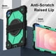 thumbnail image 4 of Funda Resistente a Golpes para Samsung Galaxy Tab S11, Funda Protectora de Silicona + Capa de PC Anti Caída con Asa Giratoria de 360°, Soporte, Correa para el Hombro, Verde, para Galaxy Tab S11, 4 of 9