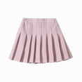 thumbnail image 2 of Godom Toddler Girls Pleated Tennis Skirt 2T-13T Elastic Waist Uniform School Mini Skort,Pink, 2 of 5
