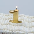thumbnail image 2 of amscan Birthday Celebration, Numeral #1 Metallic Candle, Party Supplies, Gold, 3 1/4" - 170417, 2 of 2