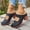Black, variant on Women's High-Heel Sandals | Retro Breathable Cut-Out & Laser-Cut Design | Slip-On with Patterned Strap, Closed Round Toe & Thick Heel |European-American Style Summer Back-to-School Shoes